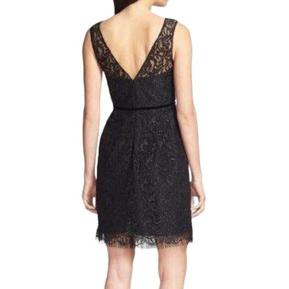 Jenny Yoo Harlow Metallic Black Lace Dress - Picture 2 of 9
